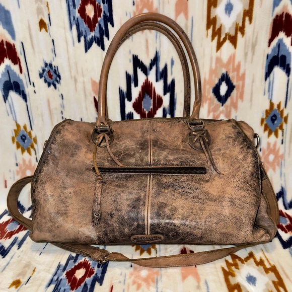 Bed Stu Rockababy Cafe Latte TD Leather Satchel Bag - Picture 2 of 9